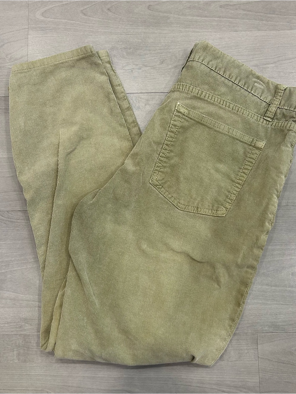 Brooks Brothers Red Fleece Men's Green Corduroy Flat Front Pants Size 34x30